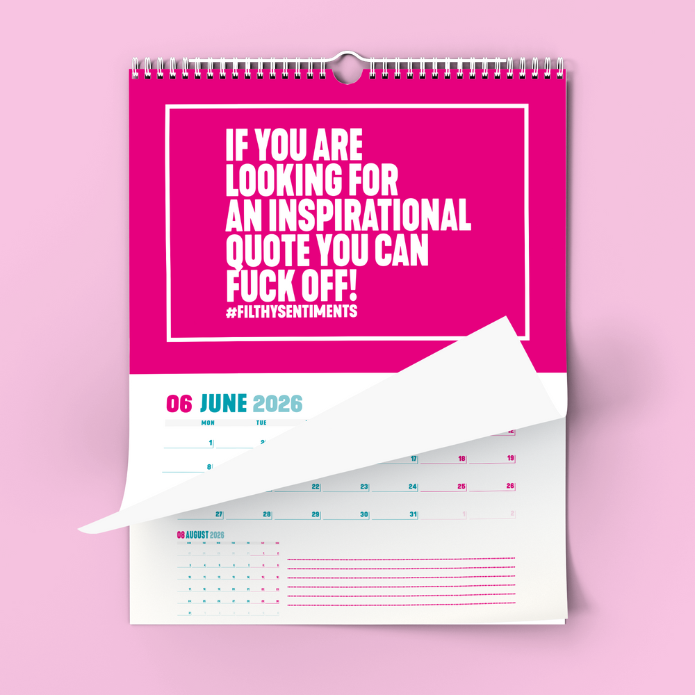 Colourful Pink 2026 Filthy Sentiments Wall Calendar #7 image